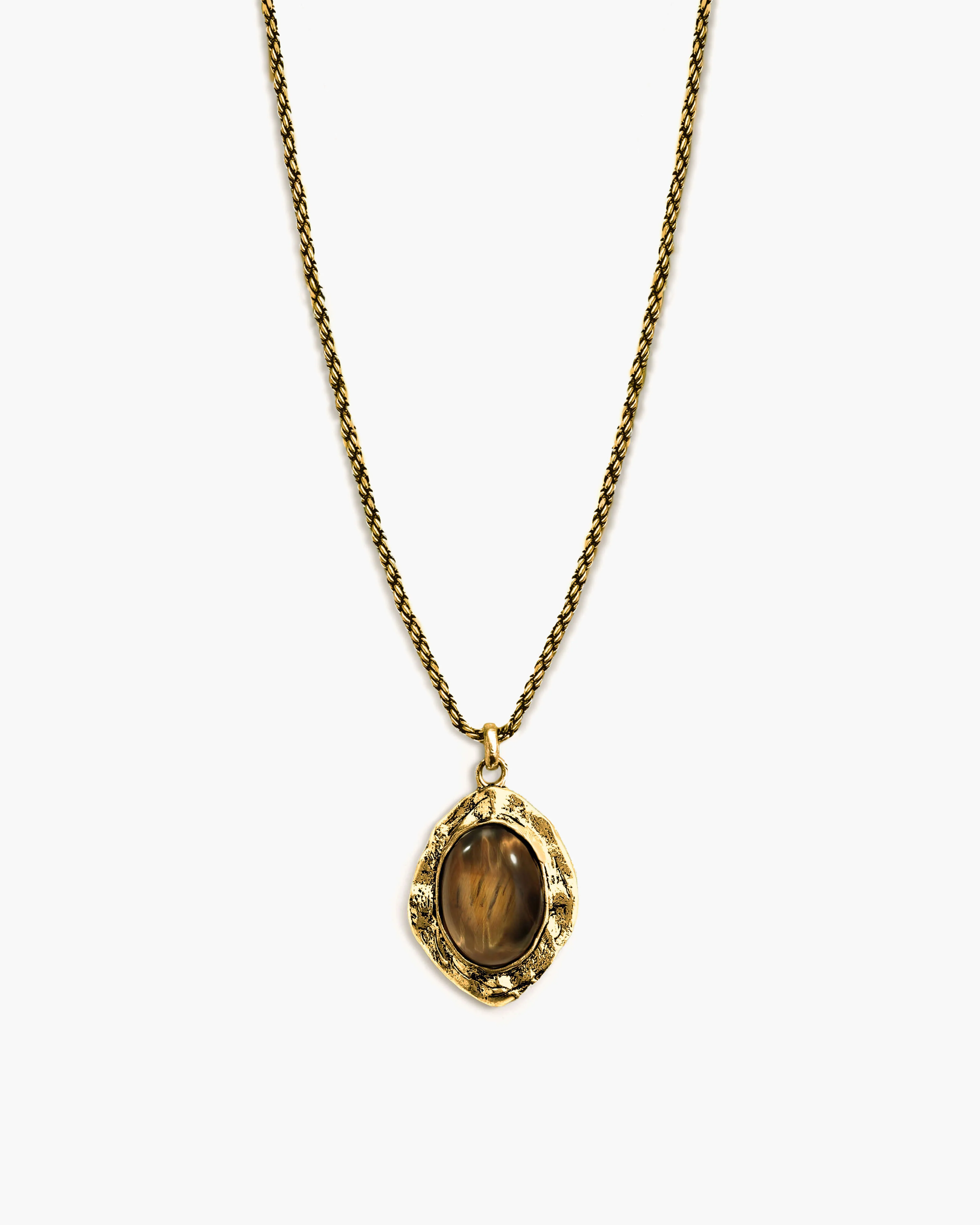 Home 36 Gold Tiger's Eye Savannah Long Necklace
