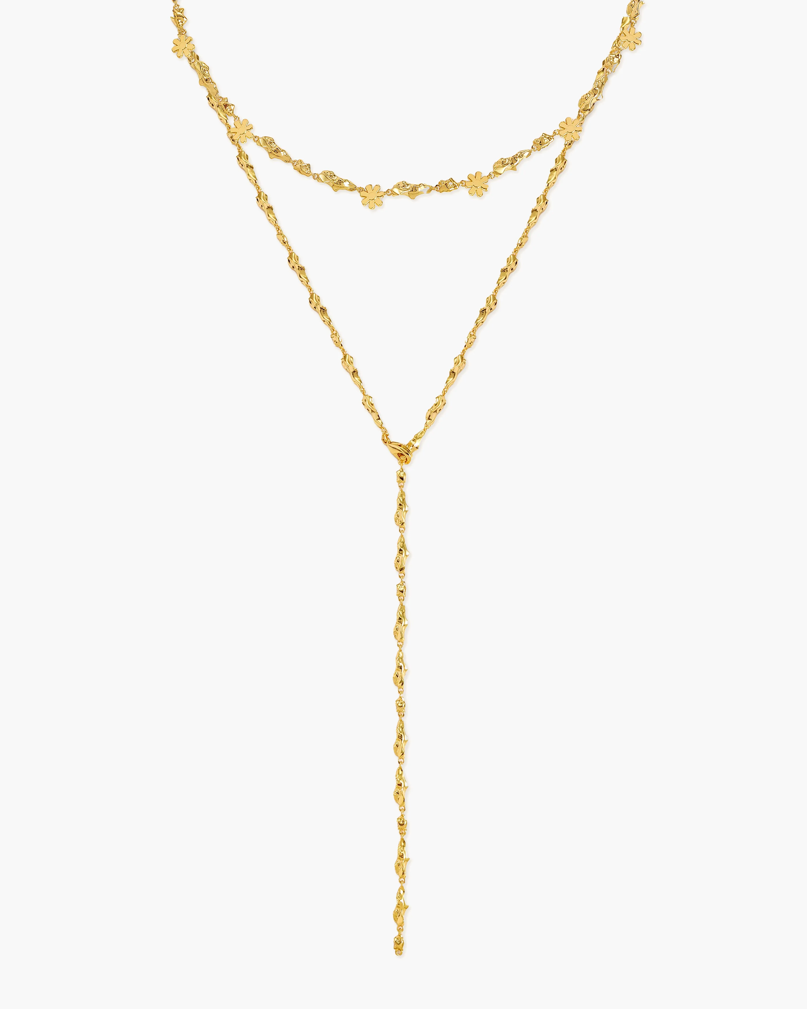 Gold Clusters Necklace Set