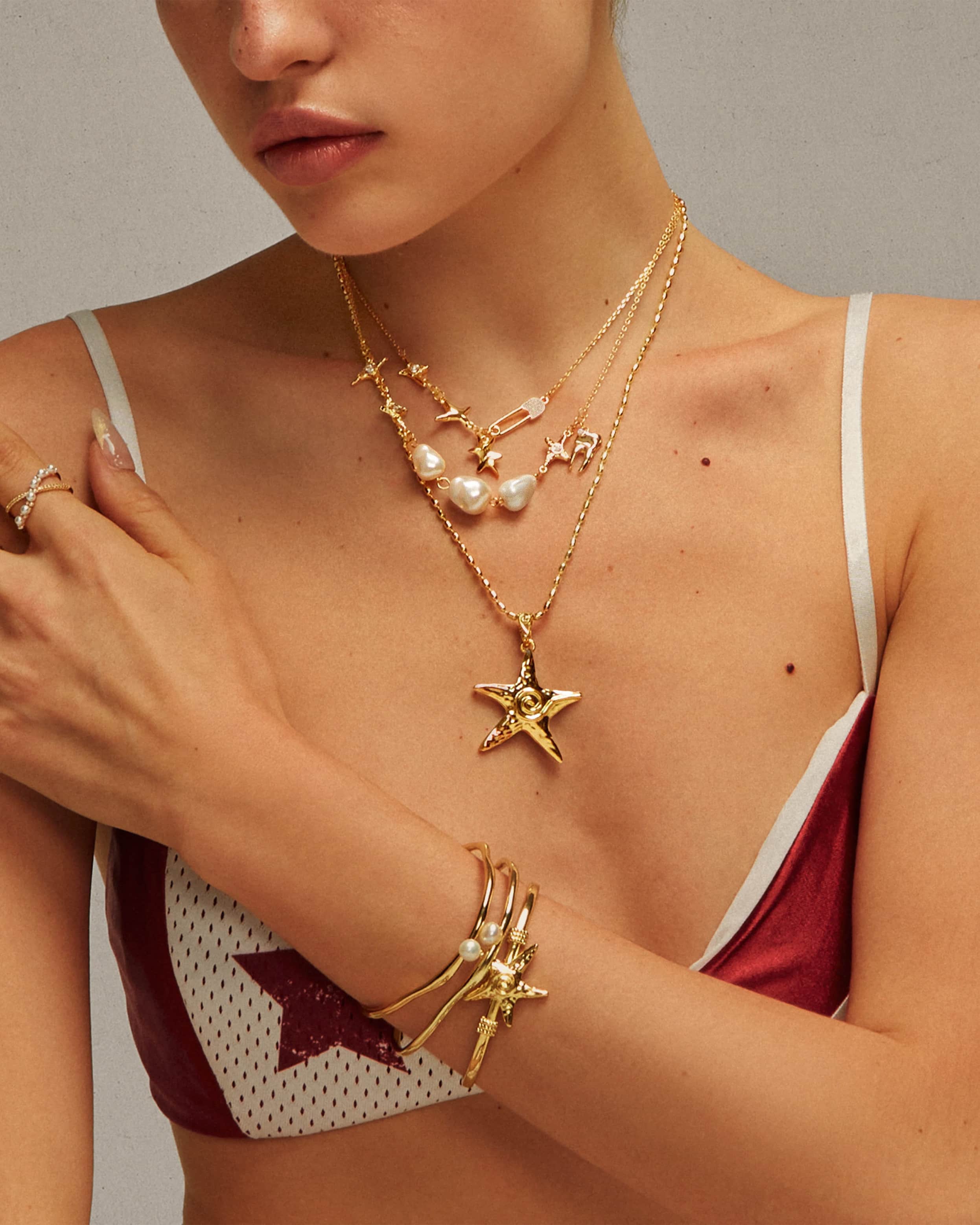 Gold Starfish Necklace 4 Gold Starfish Necklace