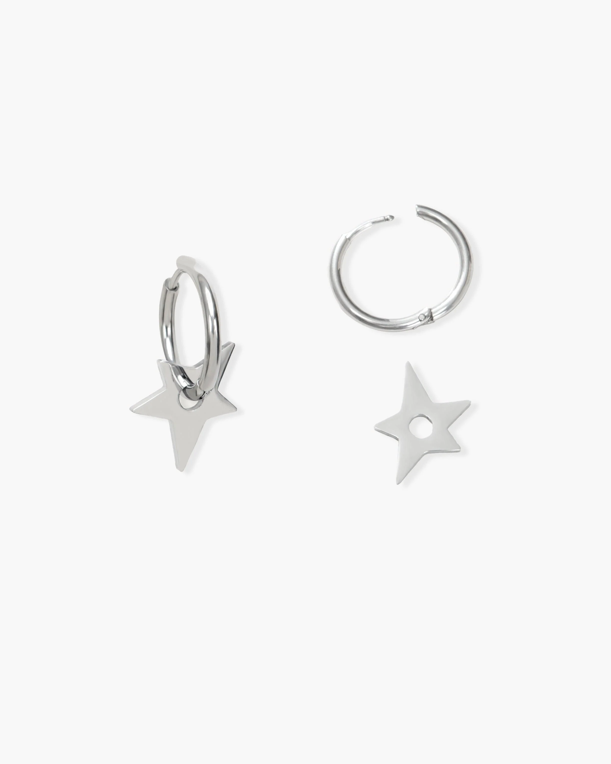 Star Earrings in Silver