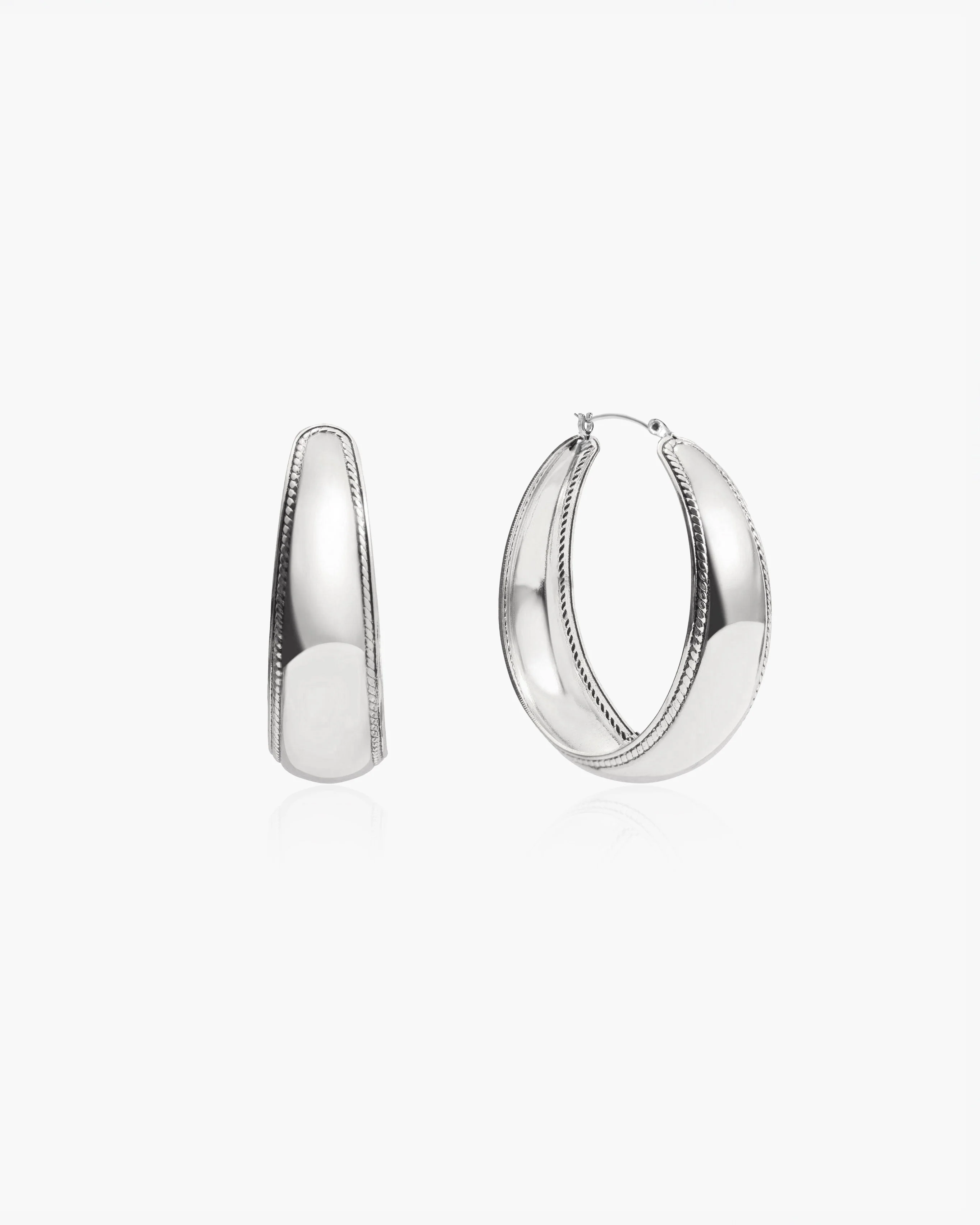 Home 8 Orin Large Hoop Earrings in Silver