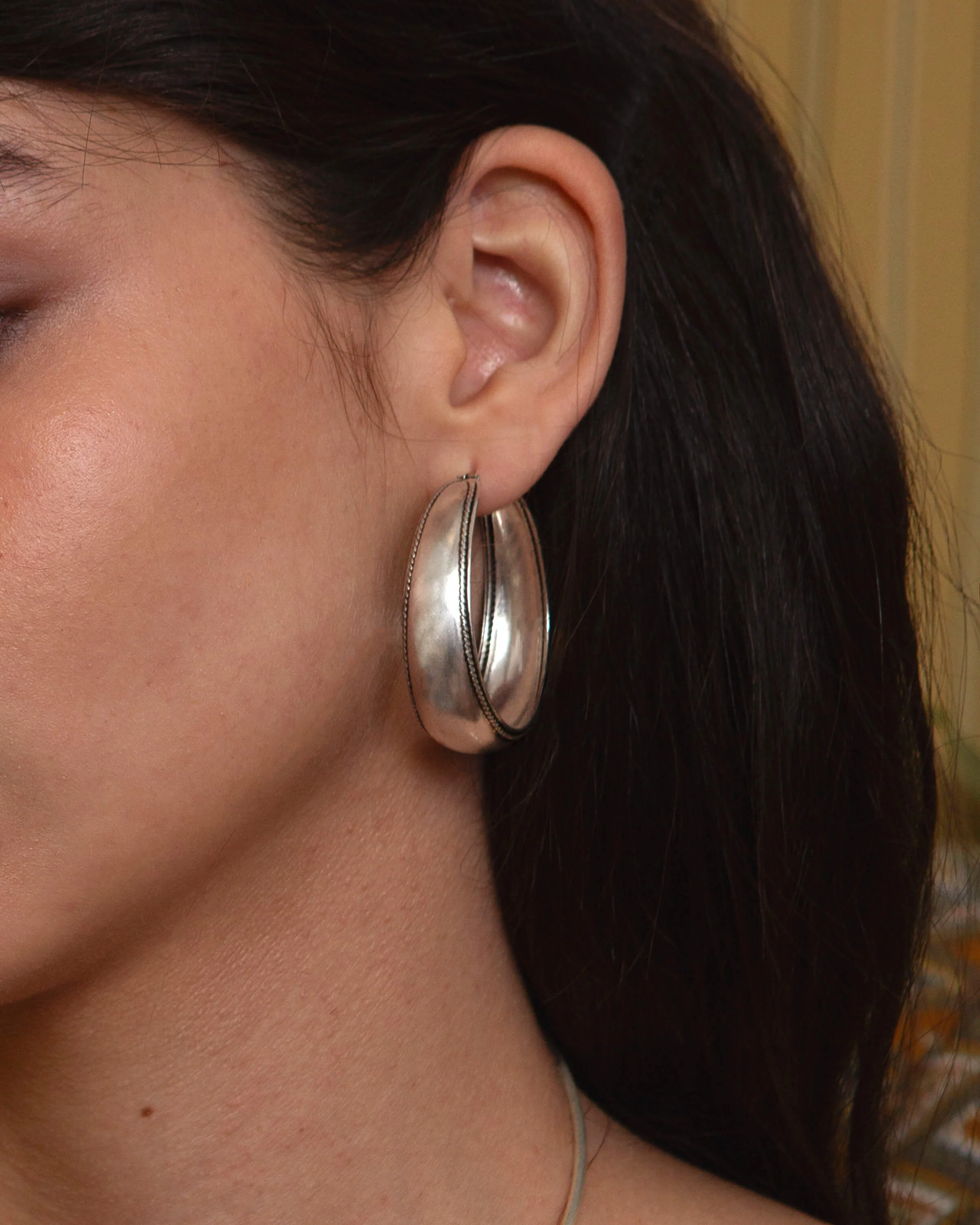 Home 9 Orin Large Hoop Earrings in Silver