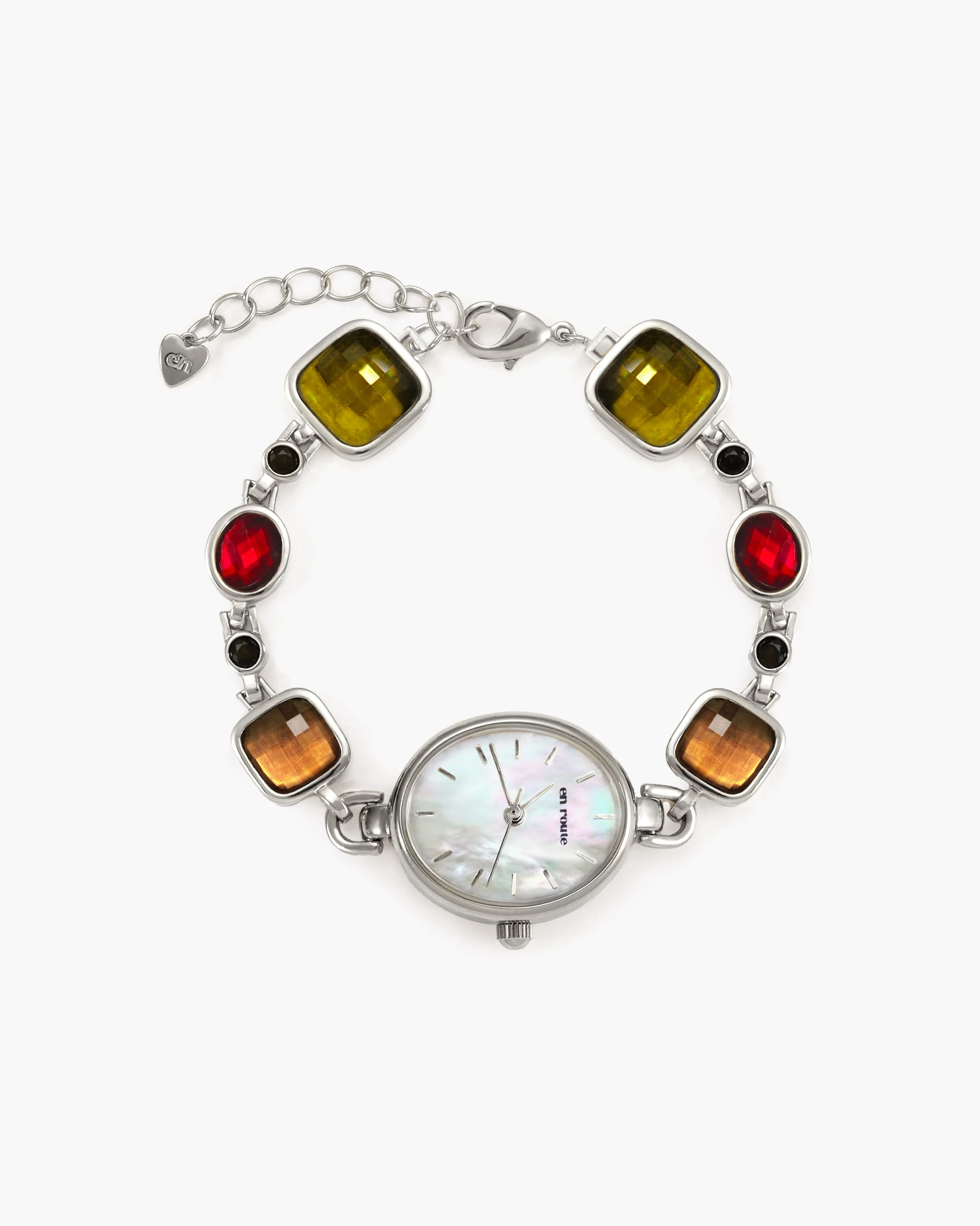 Harmonic Hour Multicolored Watch Bracelet in Silver