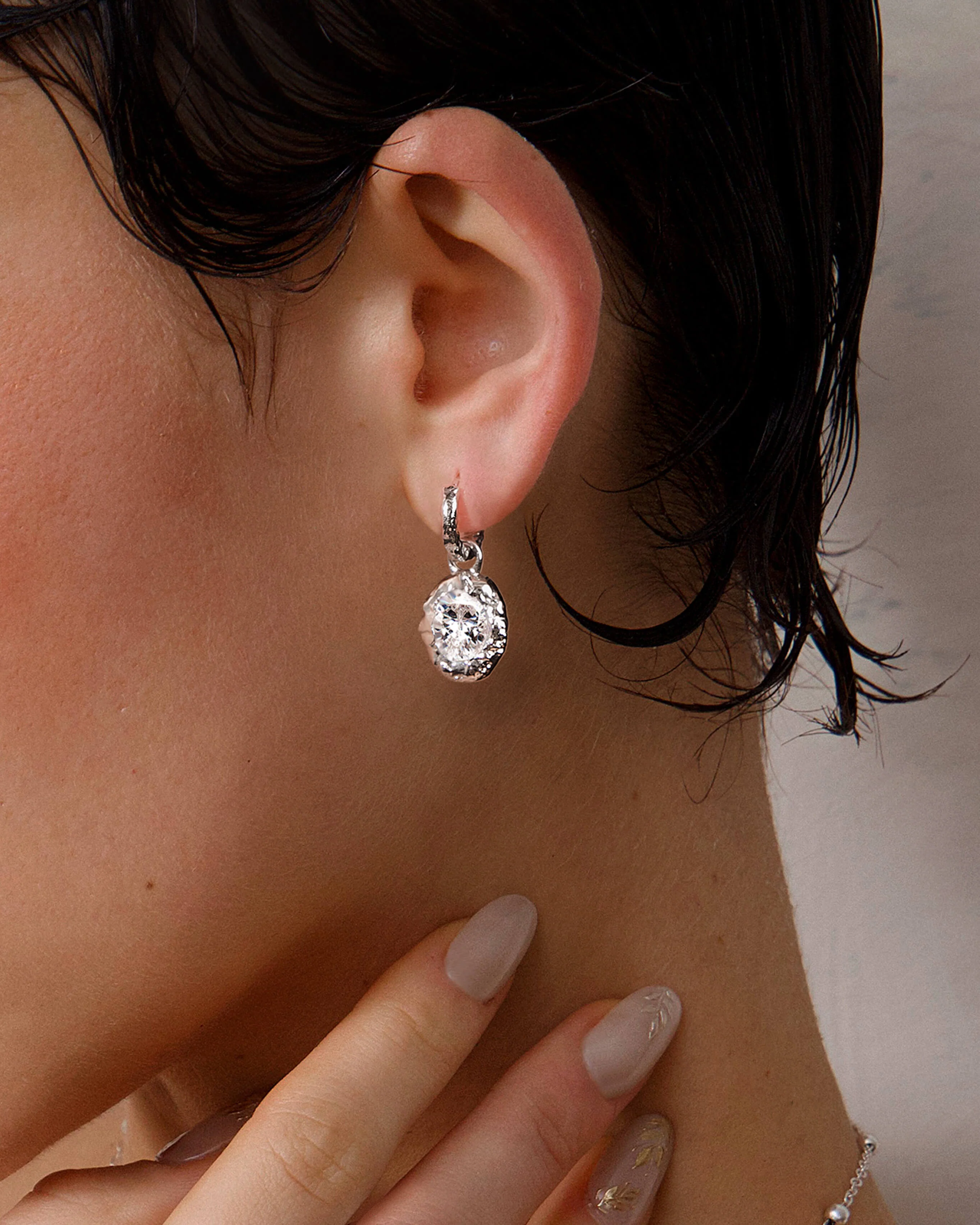 Birthstone Earrings in Silver