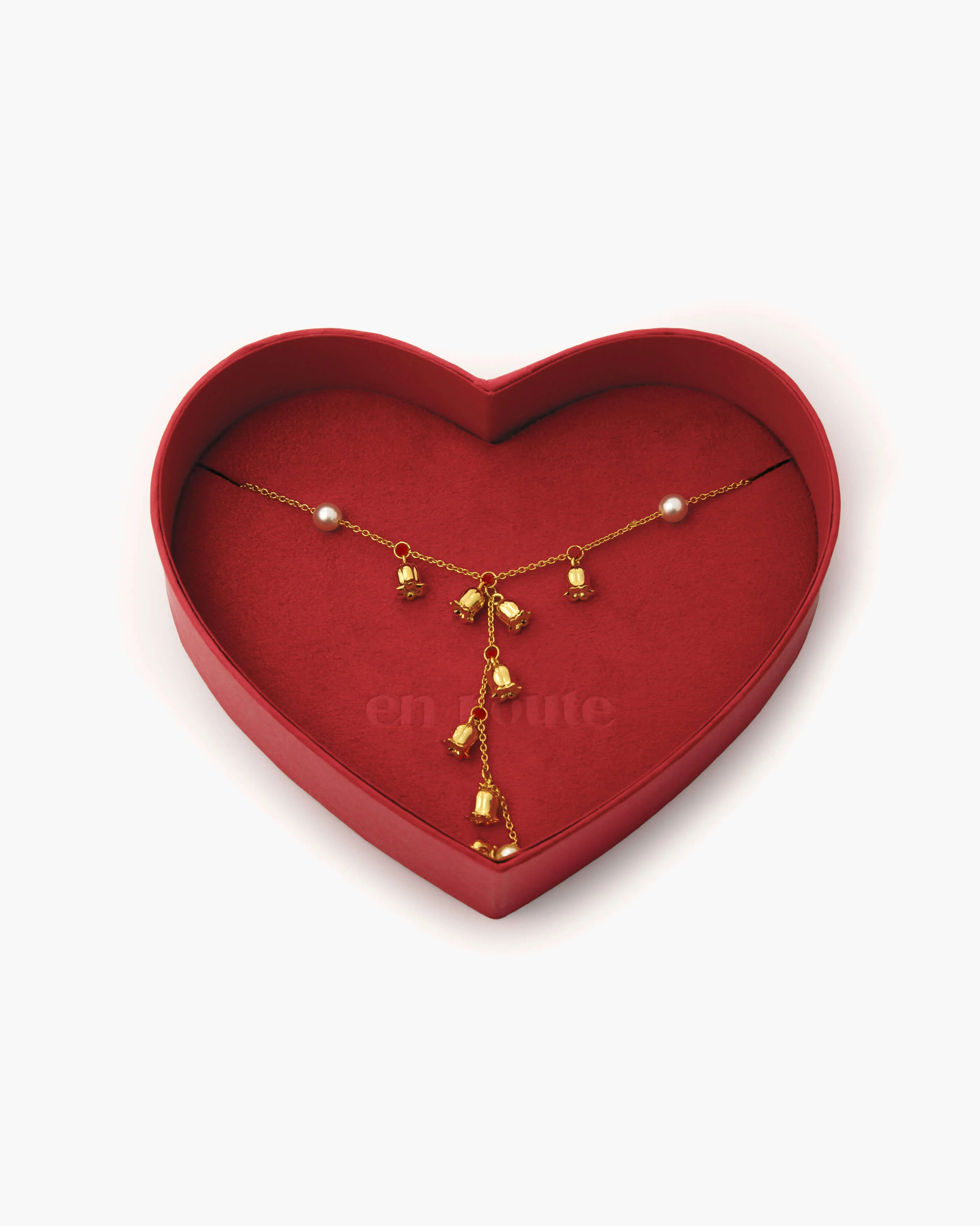 Heart Shaped Jewelry Box in Red Sangria