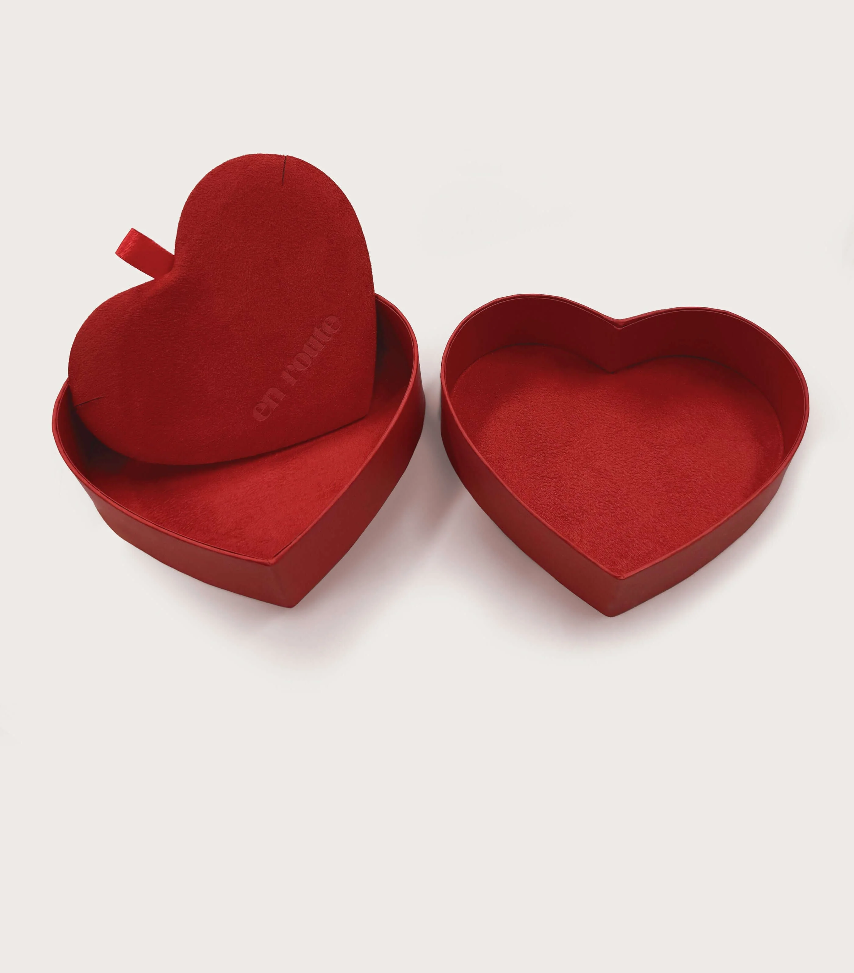 Heart Shaped Jewelry Box in Red Sangria