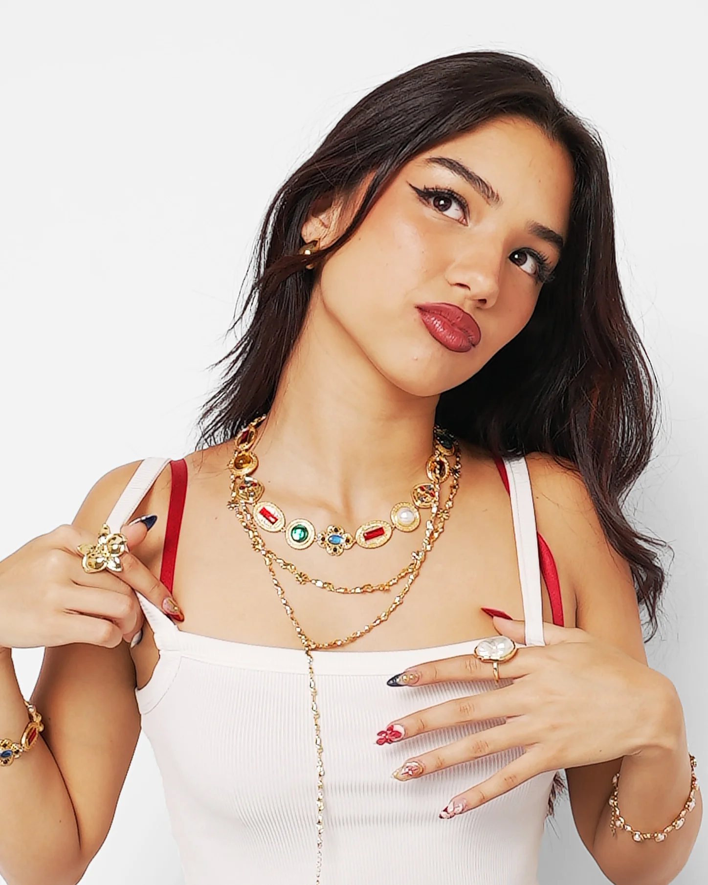Gold Clusters Necklace