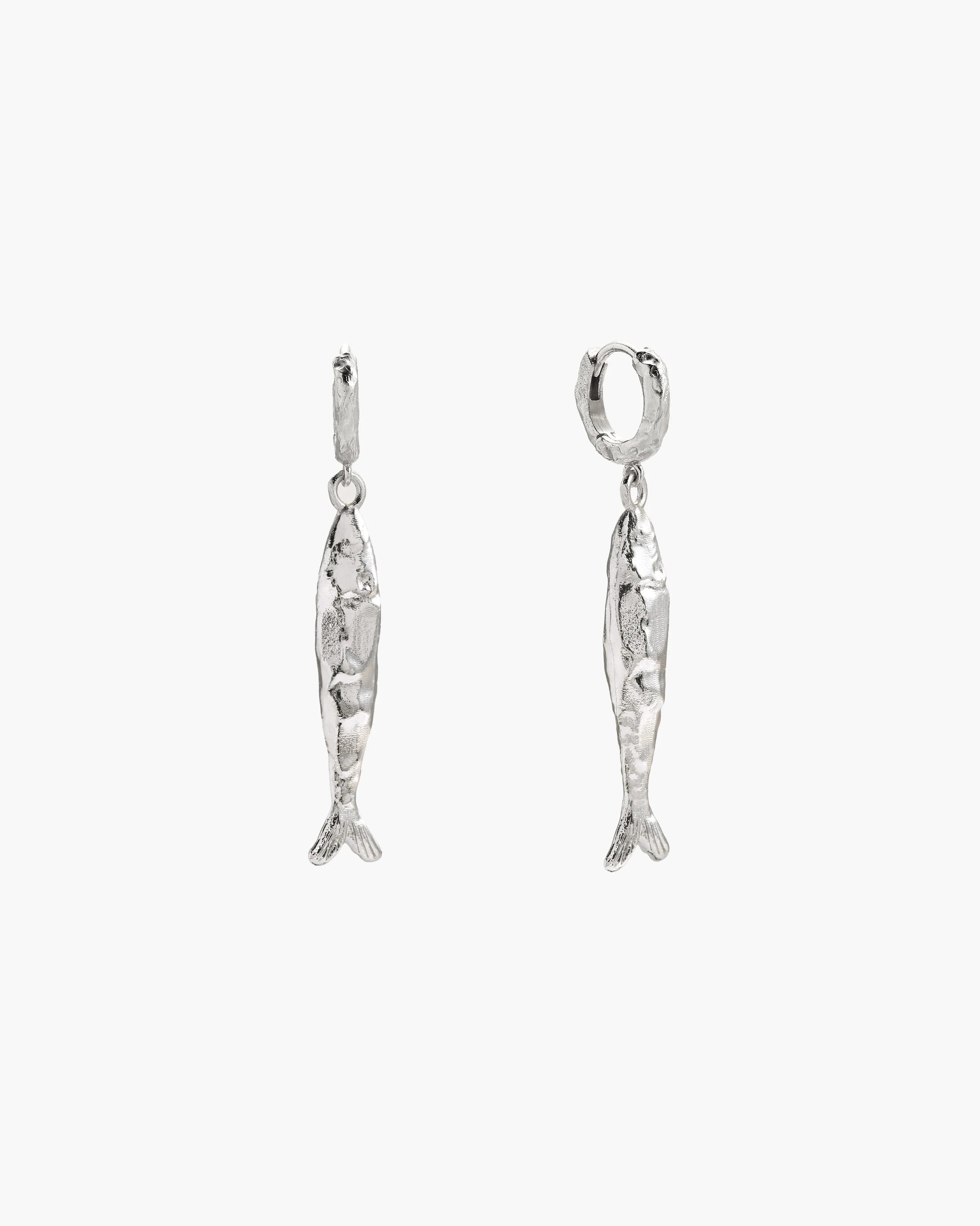 Home 14 Silver Anchovy Earrings