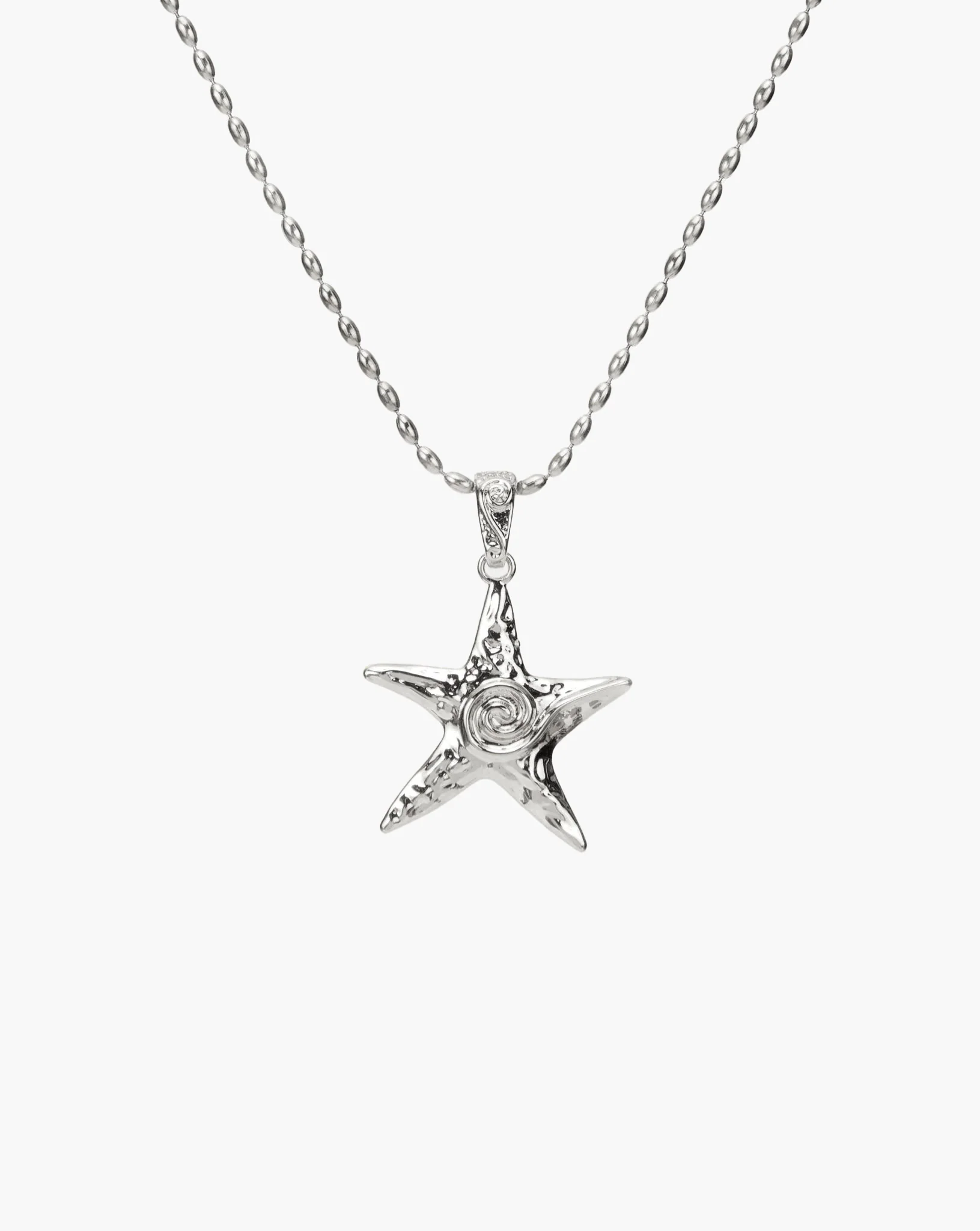 Home 12 Silver Starfish Necklace