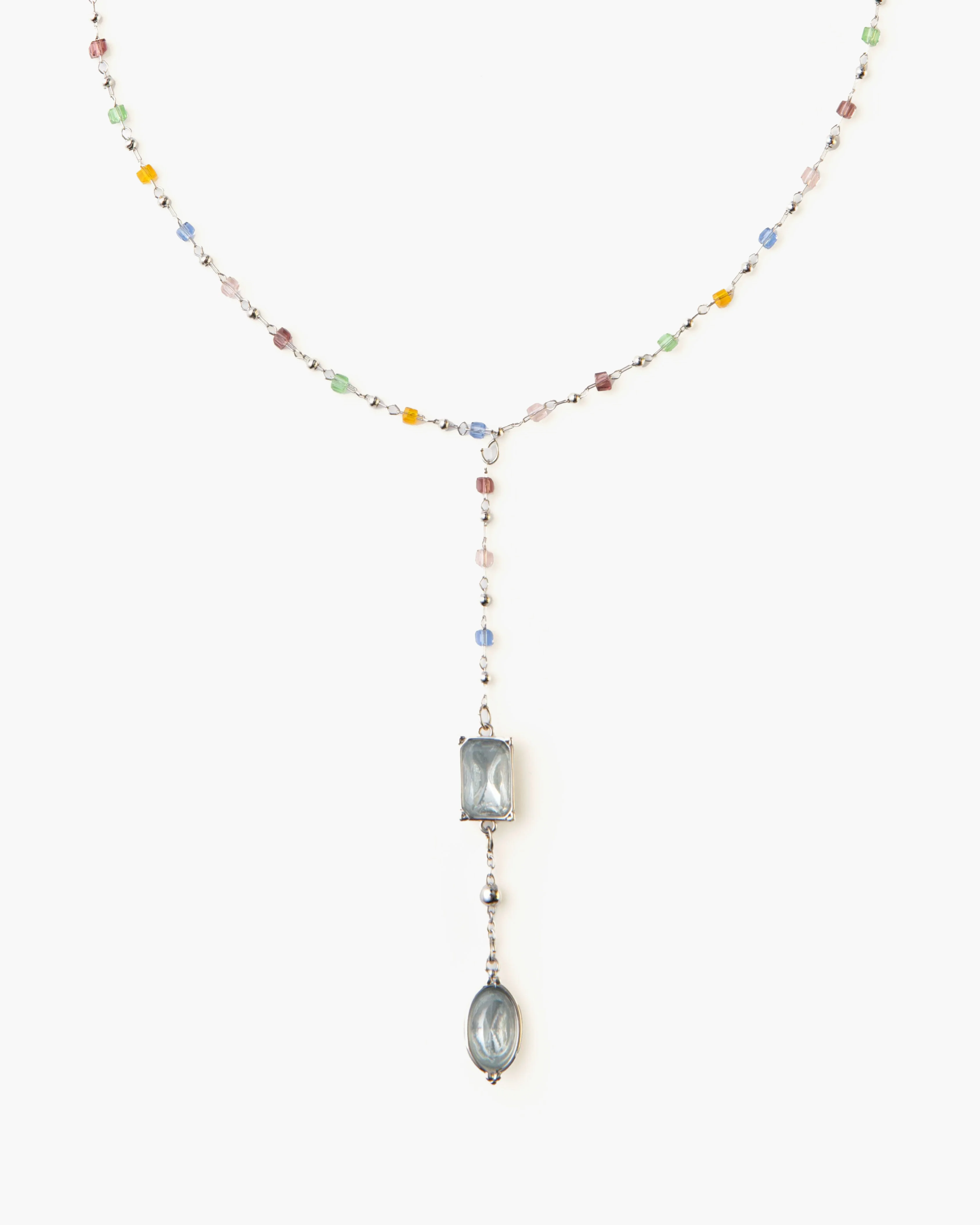 Celestial Lariat Necklace in Silver