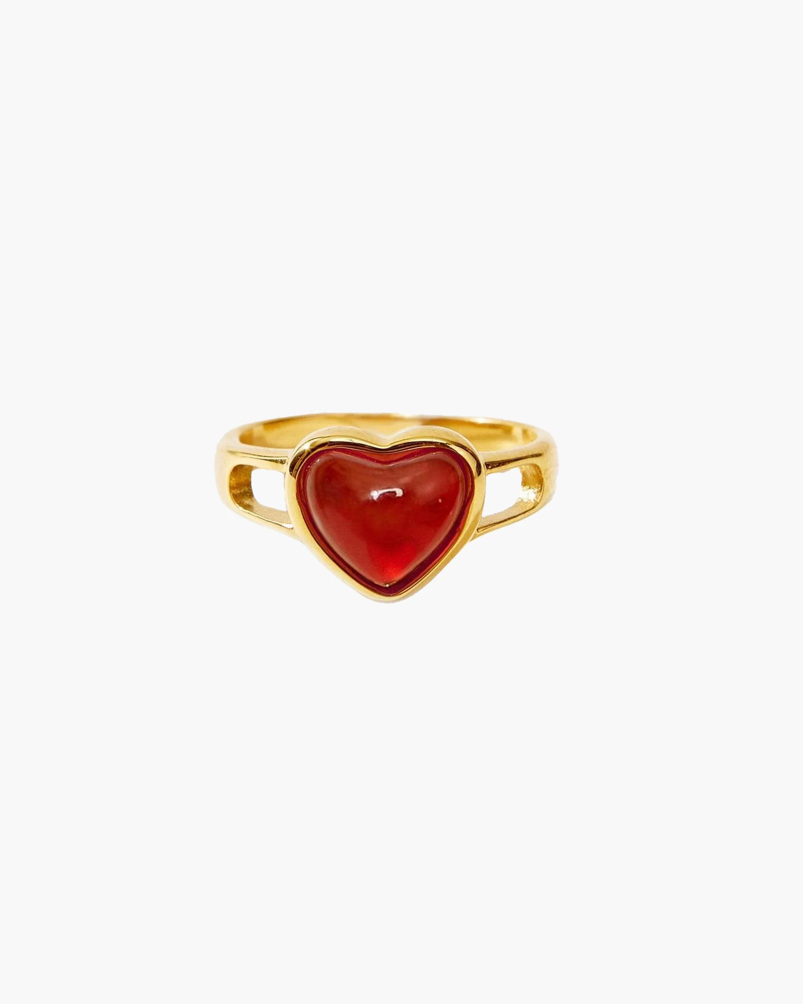 Carnelian Heart Ring in Silver 5 Carnelian Heart Ring in Silver